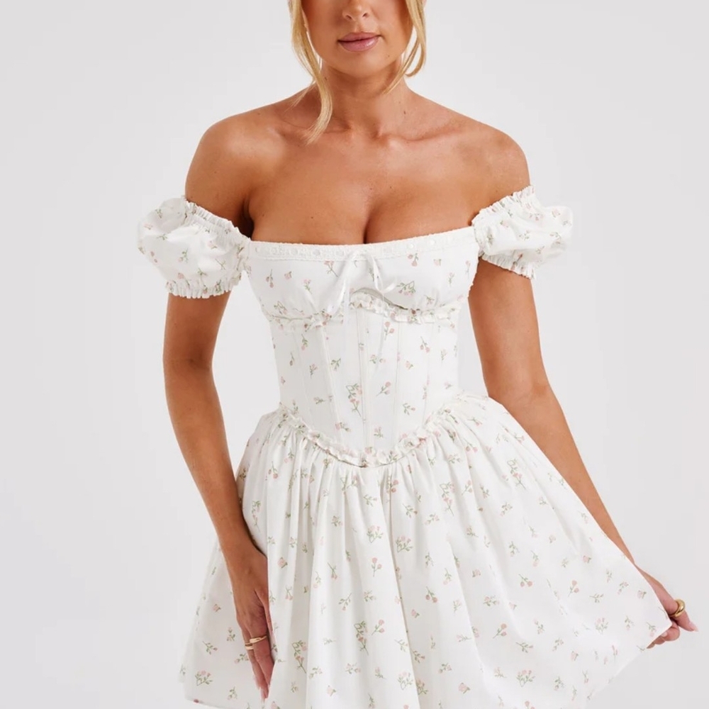 Floral Off-Shoulder Mini Dress